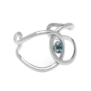 Venus Blue Topaz Wrist Cuff Silver